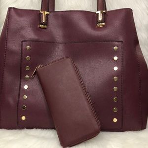 Handbag with matching wallet